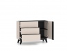 Design Plus Studio Kuchni & Salon Meblowy | Freshion 04 cashmere/czarny - komoda 1D3S | 