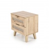 Design Plus Studio Kuchni & Salon Meblowy | BORNEO SN-1 szafka nocna dąb artisan/czarny (1p1szt) | 2010001194200