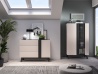 Design Plus Studio Kuchni & Salon Meblowy | Freshion 04 cashmere/czarny - komoda 1D3S | 