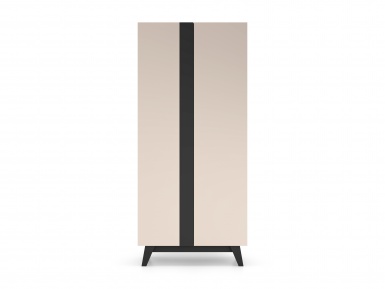 Design Plus Studio Kuchni & Salon Meblowy | Freshion 01 cashmere/czarny - szafa 2D | 