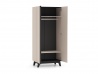 Design Plus Studio Kuchni & Salon Meblowy | Freshion 01 cashmere/czarny - szafa 2D | 