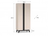 Design Plus Studio Kuchni & Salon Meblowy | Freshion 01 cashmere/czarny - szafa 2D | 