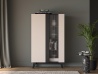 Design Plus Studio Kuchni & Salon Meblowy | Freshion 02 cashmere/czarny - witryna 1D1W | 