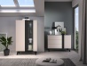 Design Plus Studio Kuchni & Salon Meblowy | Freshion 02 cashmere/czarny - witryna 1D1W | 