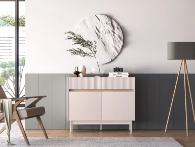 Design Plus Studio Kuchni & Salon Meblowy | Dunea 06 cashmere / dąb cremona torro - komoda 2D2S | 