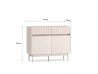Design Plus Studio Kuchni & Salon Meblowy | Dunea 06 cashmere / dąb cremona torro - komoda 2D2S | 