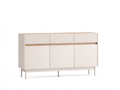 Design Plus Studio Kuchni & Salon Meblowy | Dunea 05 cashmere / dąb cremona torro - komoda 3D3S | 
