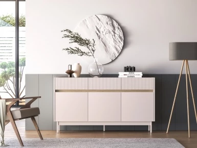 Design Plus Studio Kuchni & Salon Meblowy | Dunea 05 cashmere / dąb cremona torro - komoda 3D3S | 