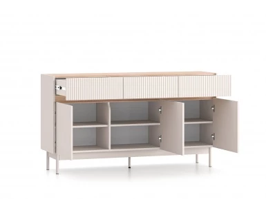 Design Plus Studio Kuchni & Salon Meblowy | Dunea 05 cashmere / dąb cremona torro - komoda 3D3S | 