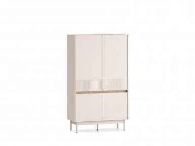 Design Plus Studio Kuchni & Salon Meblowy | Dunea 04 cashmere / dąb cremona torro - komoda 4D | 