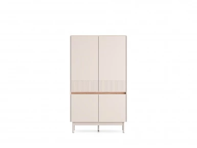 Design Plus Studio Kuchni & Salon Meblowy | Dunea 04 cashmere / dąb cremona torro - komoda 4D | 