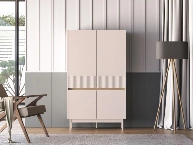 Design Plus Studio Kuchni & Salon Meblowy | Dunea 04 cashmere / dąb cremona torro - komoda 4D | 