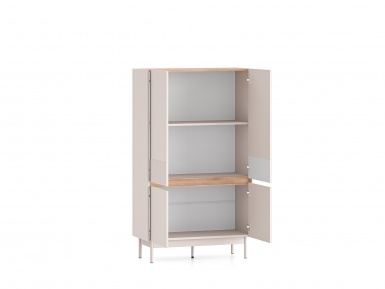Design Plus Studio Kuchni & Salon Meblowy | Dunea 04 cashmere / dąb cremona torro - komoda 4D | 
