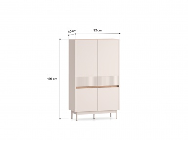 Design Plus Studio Kuchni & Salon Meblowy | Dunea 04 cashmere / dąb cremona torro - komoda 4D | 