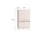 Design Plus Studio Kuchni & Salon Meblowy | Dunea 04 cashmere / dąb cremona torro - komoda 4D | 