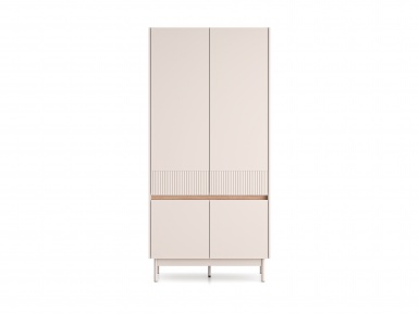 Design Plus Studio Kuchni & Salon Meblowy | Dunea 01 cashmere / dąb cremona torro - szafa 4D | 