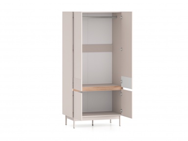Design Plus Studio Kuchni & Salon Meblowy | Dunea 01 cashmere / dąb cremona torro - szafa 4D | 