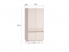 Design Plus Studio Kuchni & Salon Meblowy | Dunea 01 cashmere / dąb cremona torro - szafa 4D | 