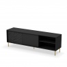 Design Plus Studio Kuchni & Salon Meblowy | BULLET RTV-1 stolik RTV 180 cm czarny, nogi: złoty (1P1SZT) | 2010001194484