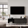 Design Plus Studio Kuchni & Salon Meblowy | BULLET RTV-1 stolik RTV 180 cm czarny, nogi: złoty (1P1SZT) | 2010001194484