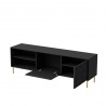 Design Plus Studio Kuchni & Salon Meblowy | BULLET RTV-1 stolik RTV 180 cm czarny, nogi: złoty (1P1SZT) | 2010001194484