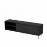 Design Plus Studio Kuchni & Salon Meblowy | BULLET RTV-1 stolik RTV 180 cm czarny, nogi: złoty (1P1SZT) | 2010001194484