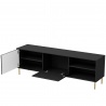 Design Plus Studio Kuchni & Salon Meblowy | BULLET RTV-1 stolik RTV 180 cm czarny, nogi: złoty (1P1SZT) | 2010001194484