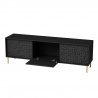 Design Plus Studio Kuchni & Salon Meblowy | BULLET RTV-1 stolik RTV 180 cm czarny, nogi: złoty (1P1SZT) | 2010001194484
