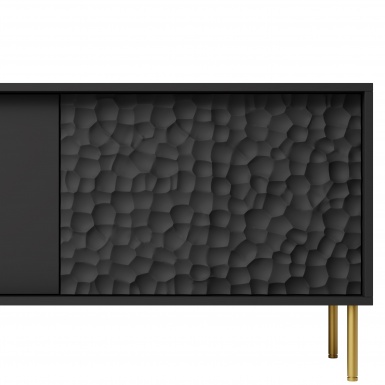 Design Plus Studio Kuchni & Salon Meblowy | BULLET RTV-1 stolik RTV 180 cm czarny, nogi: złoty (1P1SZT) | 2010001194484