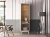 Design Plus Studio Kuchni & Salon Meblowy | Dunea 02 cashmere / dąb cremona torro - witryna 1D1W | 