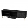 Design Plus Studio Kuchni & Salon Meblowy | BULLET RTV-1 stolik RTV 180 cm czarny, nogi: złoty (1P1SZT) | 2010001194484