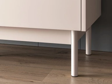 Design Plus Studio Kuchni & Salon Meblowy | Dunea 02 cashmere / dąb cremona torro - witryna 1D1W | 