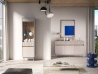 Design Plus Studio Kuchni & Salon Meblowy | Dunea 02 cashmere / dąb cremona torro - witryna 1D1W | 