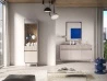Design Plus Studio Kuchni & Salon Meblowy | Dunea 02 cashmere / dąb cremona torro - witryna 1D1W | 
