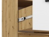 Design Plus Studio Kuchni & Salon Meblowy | FINI 04 korpus dąb artisan/front biały/wstawka antracyt - regał | 