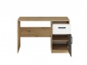 Design Plus Studio Kuchni & Salon Meblowy | FINI 08 korpus dąb artisan/front biały/wstawka antracyt - biurko | 
