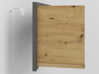 Design Plus Studio Kuchni & Salon Meblowy | FINI 10 korpus dąb artisan/front biały - półka | 