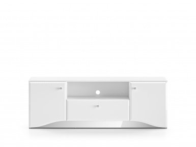 Design Plus Studio Kuchni & Salon Meblowy | GLAMOUR 03 biały alpejski - RTV | 