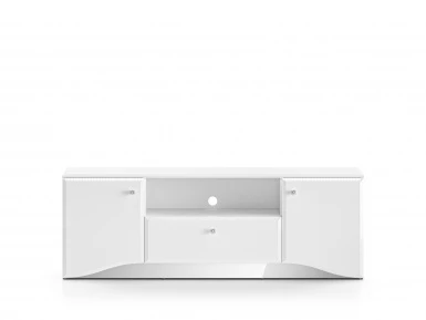 Design Plus Studio Kuchni & Salon Meblowy | GLAMOUR 03 biały alpejski - RTV | 
