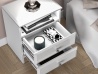 Design Plus Studio Kuchni & Salon Meblowy | GLAMOUR 04 biały alpejski - Szafka nocna | 