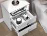 Design Plus Studio Kuchni & Salon Meblowy | GLAMOUR 04 biały alpejski - Szafka nocna | 