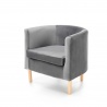 Design Plus Studio Kuchni & Salon Meblowy | CLUBBY 2 fotel wypoczynkowy popielaty / naturalny (1p1szt) | 2010001189855