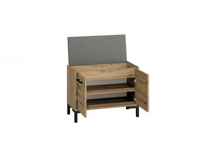 Design Plus Studio Kuchni & Salon Meblowy | Nevio 04 Dąb artisan - szafka na buty | 