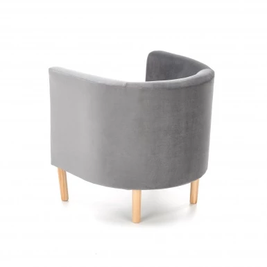 Design Plus Studio Kuchni & Salon Meblowy | CLUBBY 2 fotel wypoczynkowy popielaty / naturalny (1p1szt) | 2010001189855