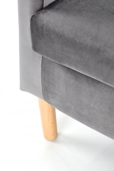 Design Plus Studio Kuchni & Salon Meblowy | CLUBBY 2 fotel wypoczynkowy popielaty / naturalny (1p1szt) | 2010001189855