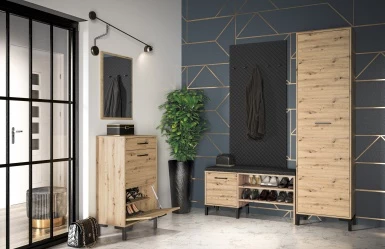 Design Plus Studio Kuchni & Salon Meblowy | Nevio 04 Dąb artisan - szafka na buty | 
