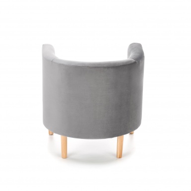 Design Plus Studio Kuchni & Salon Meblowy | CLUBBY 2 fotel wypoczynkowy popielaty / naturalny (1p1szt) | 2010001189855
