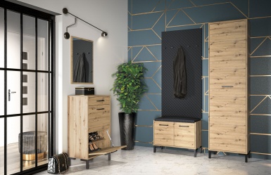 Design Plus Studio Kuchni & Salon Meblowy | Nevio 05 Dąb artisan - szafka na buty | 