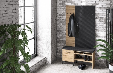 Design Plus Studio Kuchni & Salon Meblowy | Nevio 05 Dąb artisan - szafka na buty | 