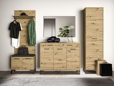 Design Plus Studio Kuchni & Salon Meblowy | Nevio 05 Dąb artisan - szafka na buty | 